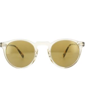 Oliver Peoples Sunglasses Gregory Peck 5217 1485W4 Honey Dark Mirror - Brown