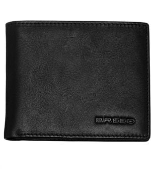 Breed Locke Genuine Leather Bi-Fold Wallet - Black