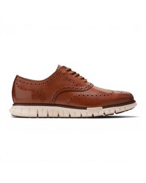 Cole Haan Zerogrand Wingtip Oxford Trainer Leather Trainers - Brown