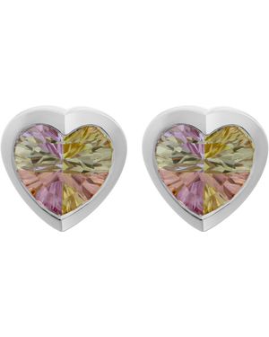 Orphelia 925 Sterling Stud Earrings - Metallic