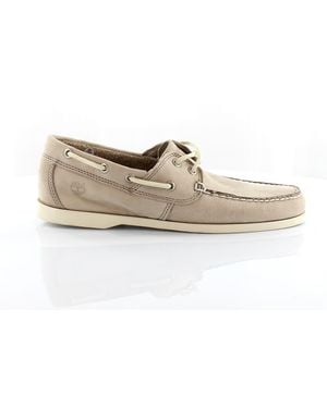 Timberland Cedar Bay 2 Eye Leather Low Lace Up Boat Shoes A1Om5 Leather (Archived) - White