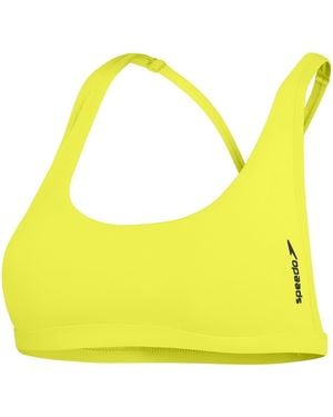 Speedo Regular Fit Neck Bikini Top - Yellow