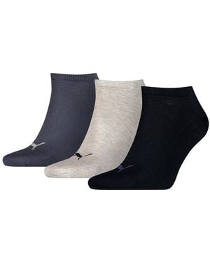 PUMA Plain Trainer Trainer Socks 3 Pack - Blue