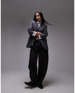 TOPSHOP Co Ord Single Button Tailored Blazer - Grey