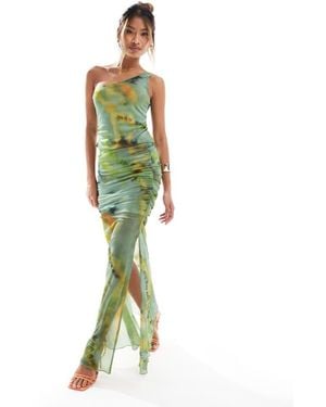 ASOS Co-Ord Mesh Maxi Skirt With Side Split - Green