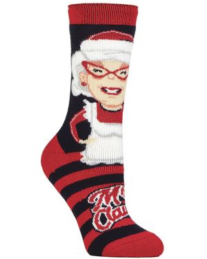 Heat Holders Fluffy Christmas Socks By Lite - Red