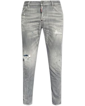 DSquared² Cool Guy Paint Splash Slim Fit Jeans Cotton - Grey