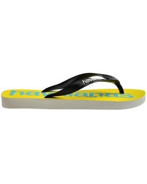 Havaianas Top Logomania 2 Logo Print Flip Flops - Yellow