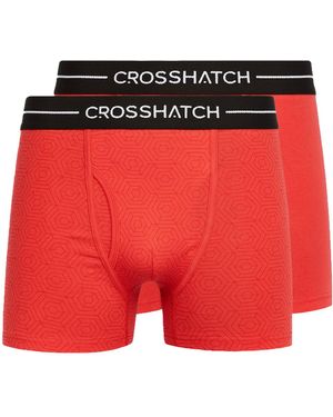 Crosshatch Hexter 2-Pack Boxer Shorts - Red