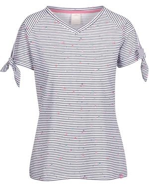 Trespass Ladies Fernie Striped V Neck Top - Blue