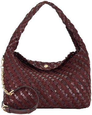 Dune Mand Weven Hobo Tas (Aubergine) - Paars