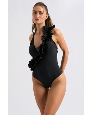 Urban Bliss Extreme Ruffle Swimsuit - Black