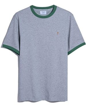 Farah Groves Ringer T-Shirt - Blue