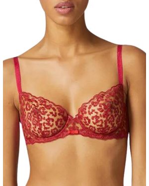 Simone Perele Felicie Half Cup Bra - Red