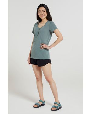 Mountain Warehouse 'Agra' T-Shirt Uv Protection Quick Dry Casual Summer Tee - Blue