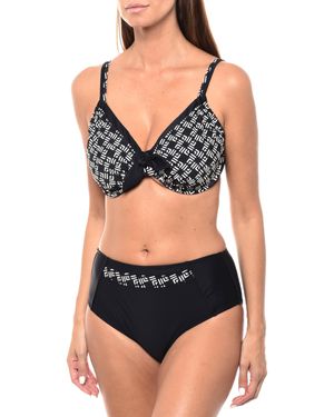 Teleno Bikini Set With Hoop Eb1552D - Black