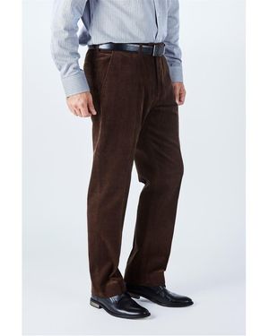 Harvey and Jones Corduroy Regular Fit Trousers - Black