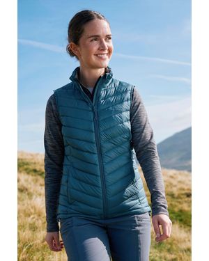 Mountain Warehouse 'Featherweight Ii' Down Gilet Water Resistant Casual Body Warmer Jacket Polyamide - Blue