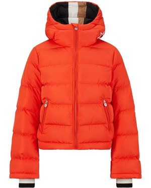 BOSS Solid Patterned Zipped Pocket Ski Jacket - Red