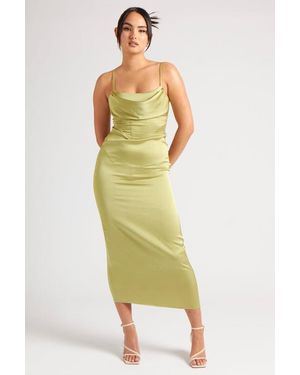 Urban Bliss Belle Corset Midi Dress - Yellow