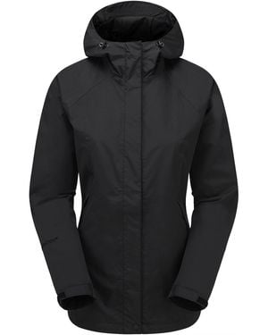 Sprayway Ladies Waterproof Hiking Jacket With Hood Windproof Rain Shell Coat - Black