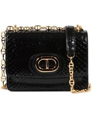 Dee Ocleppo Siena Python Small Crossbody - Black