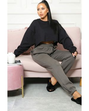 Femme Luxe Cuffed Joggers Lizzie - Black