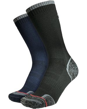 1000 Mile Socks 2 Pack Walking Single Layer Breathable Padded - Black