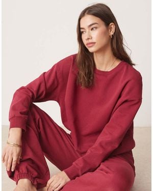 ASOS Acid Wash Sweat Co Ord - Red