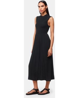 Whistles Heidi Shirred Bodice Dress - White