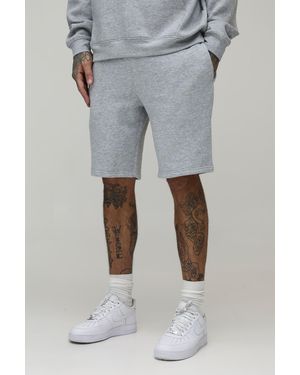 BoohooMAN Tall Basic Slim Fit Jersey Short - Grey
