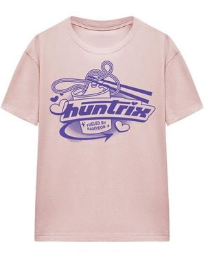 K-Pop Demon Hunters Ladies Huntrix Fuelled By Ramyeon T-Shirt - Pink
