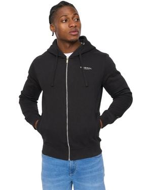 Crosshatch Allmoor Full Zip Hoodie - Black