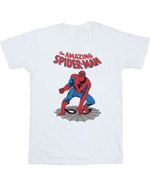 Marvel The Amazing Spider- Katoenen Vriendje T-Shirt - Wit