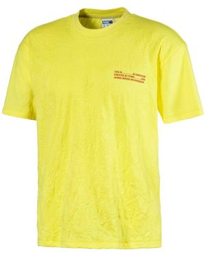 PUMA Alteration Short Sleeve Tee T-Shirt Top 579880 46 - Yellow