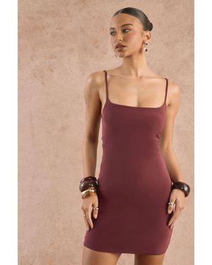 Boohoo Strappy Mini Dress - Purple