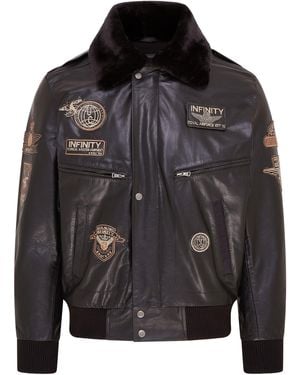 Infinity Leather Us Air Force Bomber Jacket- Lieksa Lamb Leather - Grey