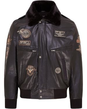 Infinity Leather Us Air Force Bomber Jacket- Lieksa Lamb Leather - Grey