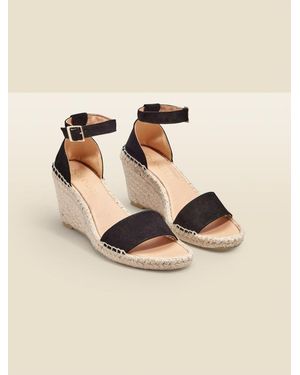 Sosandar Poesy Suede Wedge Espadrille - Natural