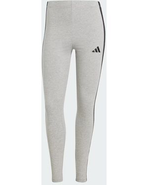 adidas 3 Stripes Cotton Leggings Je0068 - Grey