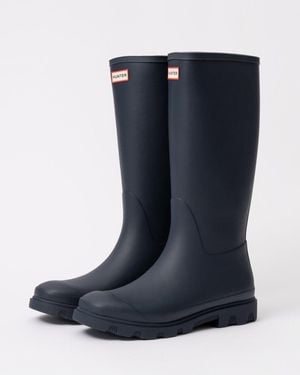 HUNTER Downpour Tall Boot Regenlaarzen Van Rubber In Marineblauw