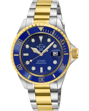 Gv2 Liguria Swiss Automatic Movement Sa100 Bezel, Dial Two Tone Watch - Grey