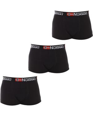 GEOGRAPHICAL NORWAY Pack-3 Boxers Geografisch Noorwegen - Zwart