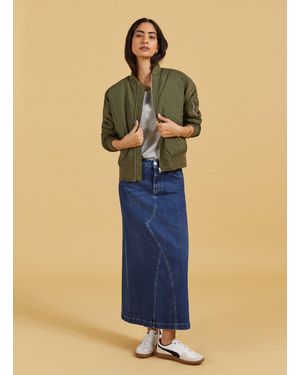 Baukjen Nia Organic Stretch Denim Long Skirt - Blue