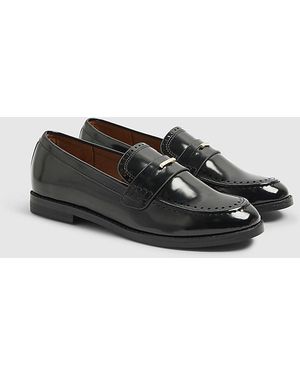 River Island Loafers Patent Trim - Black