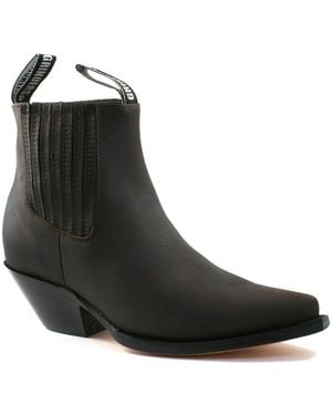 Grinders Western Chelsea Boots- Mustang - Black