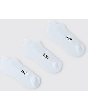 BoohooMAN Active Gym Trainer Sock 3 Pack - White