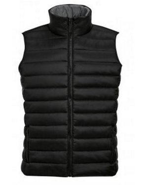 Sol's Wave Padded Water Repellent Bodywarmer/Gilet - Black