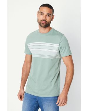 MAINE Chest Stripe Tee - Green