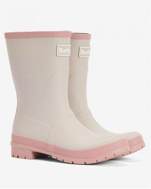 Barbour Banbury Short Wellingtons Pepper/ Rust - Pink